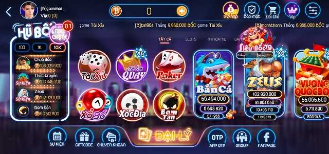 Giao diện bắt mắt vô cùng tại Bốc club