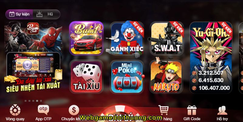 Giao diện độc đáo tại Bum68 Club