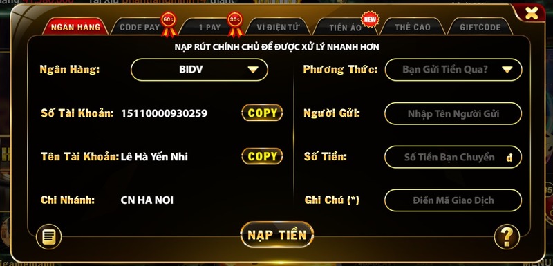 Thanh toán nhanh gọn và tiện lợi Hit Club